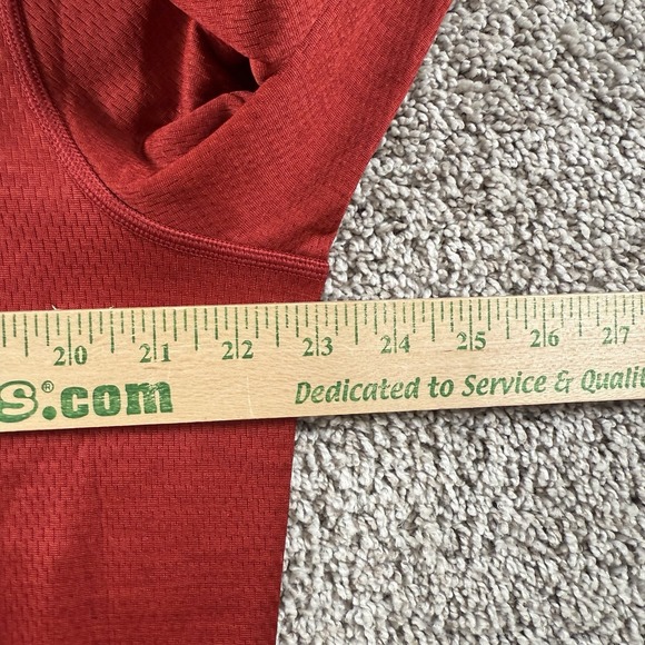REI Sweater Mens Large Red 1/4 Zip Pullover M Activewear Performance Outdoors - Picture 4 of 10